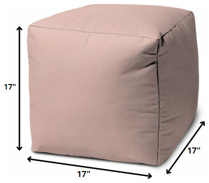 17  Cool Pale Pink Blush Solid Color Indoor Outdoor Pouf Ottoman