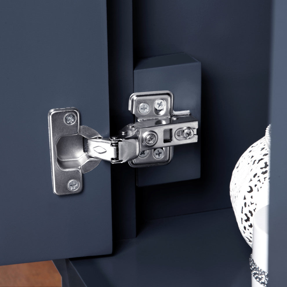 Ove Decors Ollie 30" Single Sink Vanity, Midnight Blue With Hardware