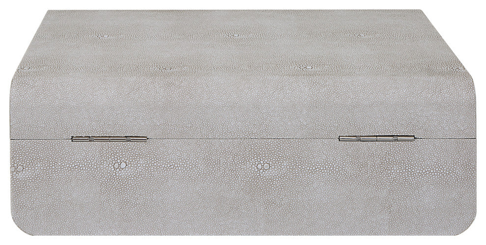 Uttermost Lalique White Shagreen Box
