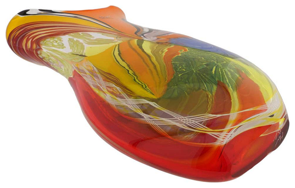 GlassOfVenice Battuto Murano Glass Vase - Morning Sun