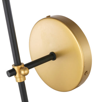 Elegant Lighting LD6004W5 Mel 16" Tall Bathroom Sconce - Brass / Black