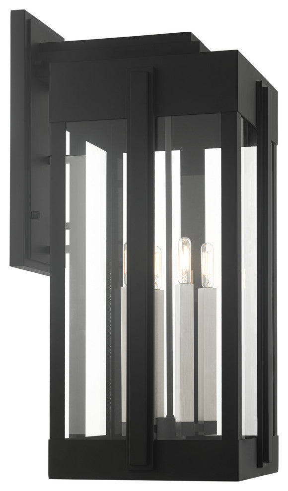 Black Art Deco, Sophisticated Outdoor Wall Lantern