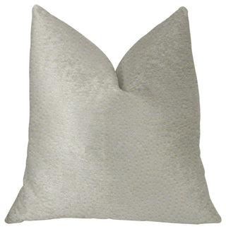 White Dove White Artificial Leather Luxury Throw Pillow, 20"x36" King