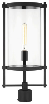 Eastham 1-Light Outdoor Post Lantern, Textured Black