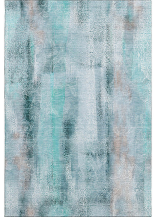 Premium Machine Washable Mayfield AMF537 Teal 8' x 10' Rug