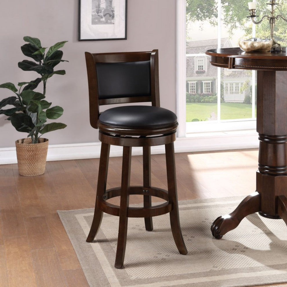 Augusta Swivel Bar Stool, Cappuccino
