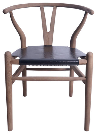 Cherry Mid-Century Boho Accent Chair, Black/Antique