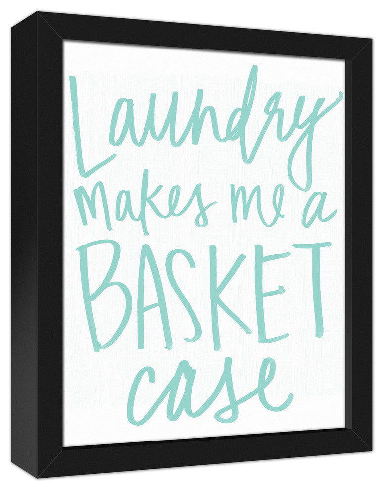 Laundry Makes Me a Basket Case Wall Art, Framed Canvas