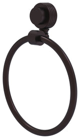 Venus Towel Ring With Groovy Accent, Antique Bronze
