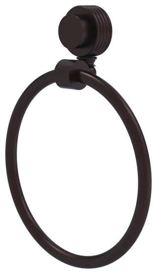 Venus Towel Ring With Groovy Accent, Antique Bronze