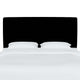 Square Upholstered Headboard, Velvet Aubergine, Twin
