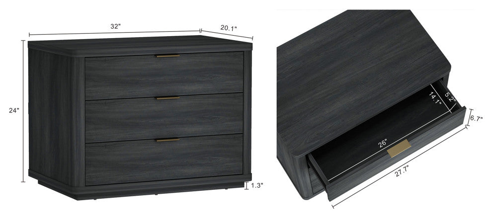 Manhattan Comfort Evelyn 32" Nightstand 4.0