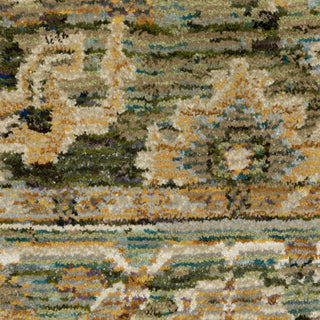 Adeline Bordered Traditional Green/ Gold Area Rug 3'3" x 5'2"