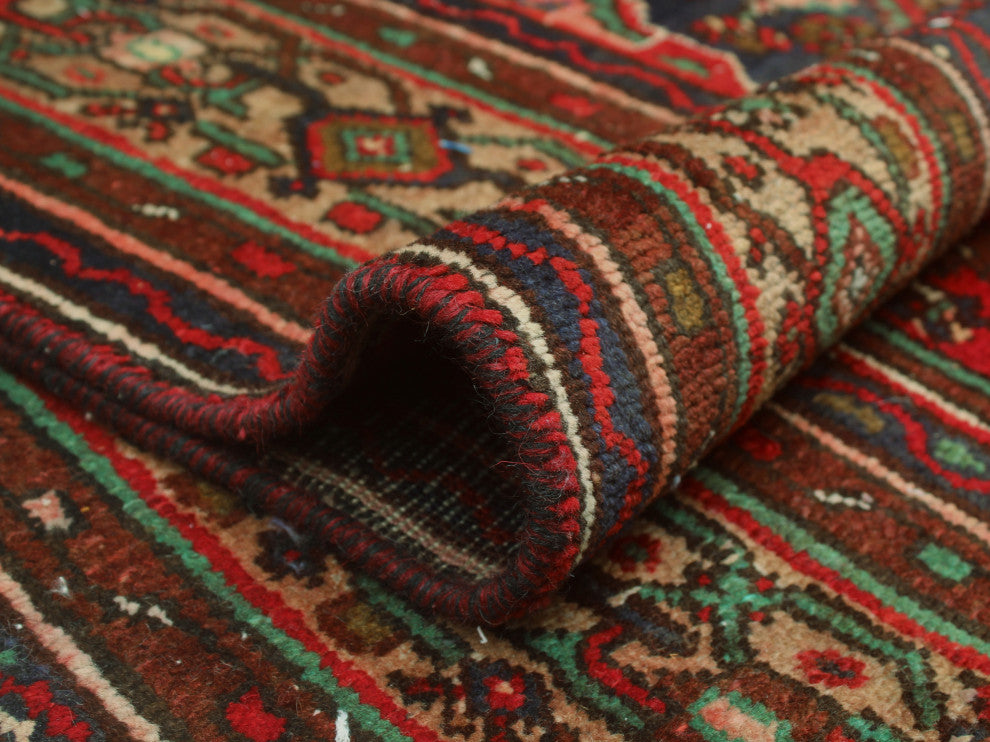 Fine Vintage Distressed Manizheh Red Runner