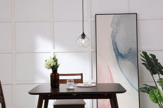 Elegant Lighting LD2280 Cashel 1 Light 6"W Mini Pendant - Black