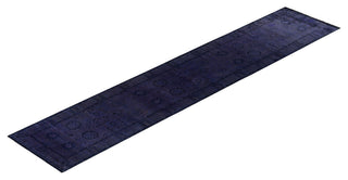 Fine Vibrance, One-of-a-Kind Hand-Knotted Runner Rug Purple, 3'0"x14'9"