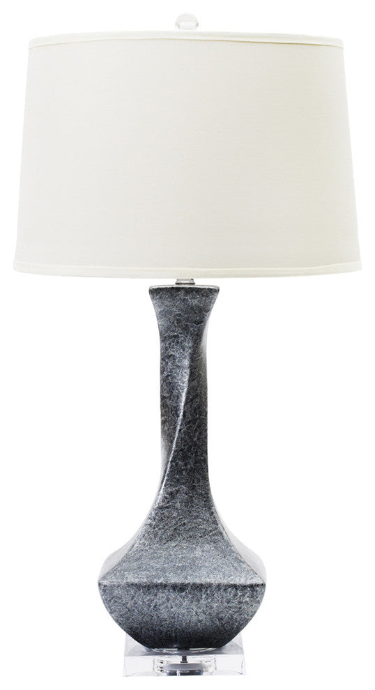 Fangio Lighting 31" Ceramic Table Lamp, Pewter Vein