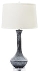 Fangio Lighting 31" Ceramic Table Lamp, Pewter Vein