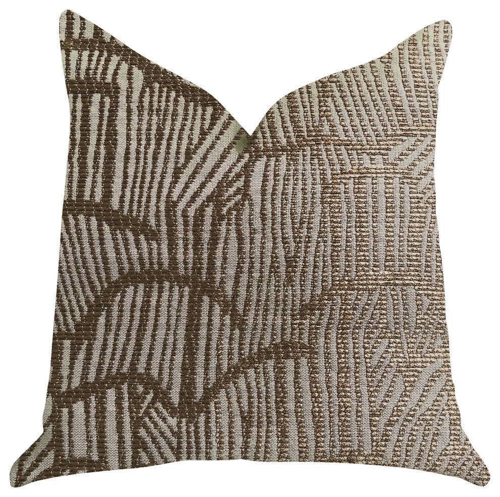 Metallic Bronze  Luxury Throw Pillow, 26"x26"