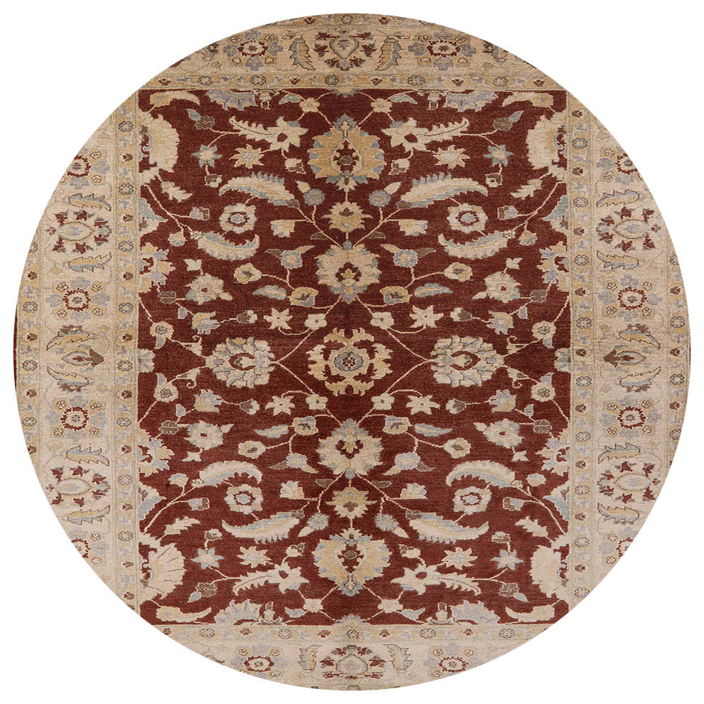 Ahgly Company Indoor Round Mid-Century Modern Area Rugs, 7' Round