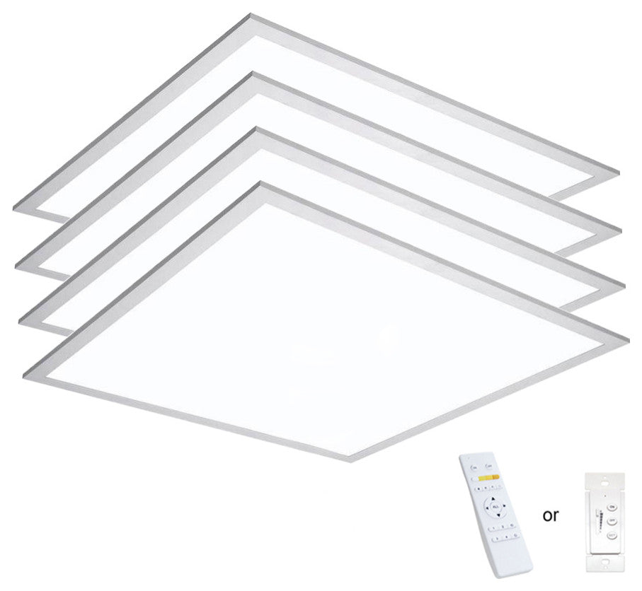 Integrated LED RF 2.4G Dimmable Drop Ceiling Backlit Panel, 2x2 4-Pack