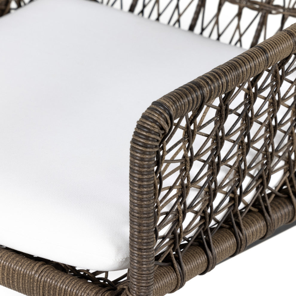 Bandera Outdoor Stool WithCshn-Grey-Bar