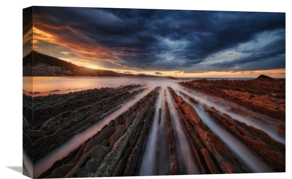 "Zumaia Flysch 6" Stretched Canvas Giclee by Juan Pablo De, 22x15"
