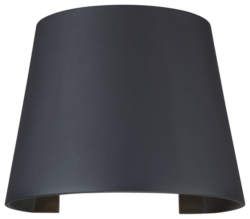 Cone, Marine Grade Outdoor Sconce, Color Tuning LED, Black