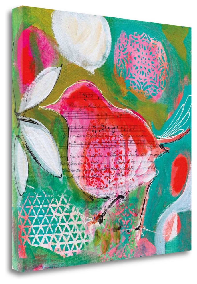 "Petite Bird I" By Amanda J. Brooks, Giclee Print on Gallery Wrap Canvas