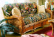 Kingston Reef Sofa in Cinnamon, Coral Fabric