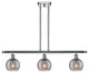 Ballston-Athens Deco Swirl 3-Light 36" Stem Island, 6"D Polished Chrome