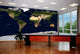 Physical Earth Satellite Map, Wall Decal, Peel and Stick, 1-Panel, 84"x42"