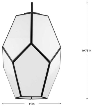 Latham Collection 1-Light Contemporary Pendant, Matte Black