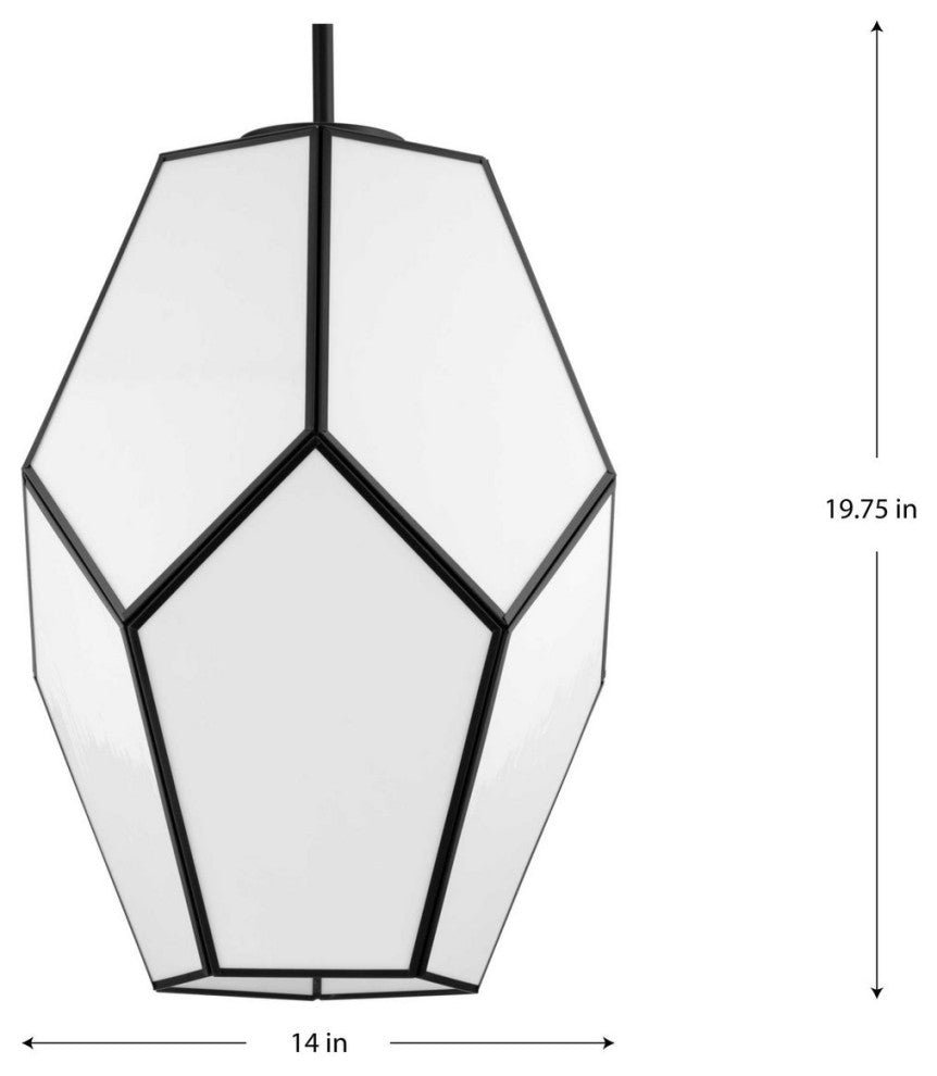Latham Collection 1-Light Contemporary Pendant, Matte Black