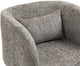 Sawyer Beige Weaved Polyester Fabric Accent Chair, Grey, Chenille Fabric