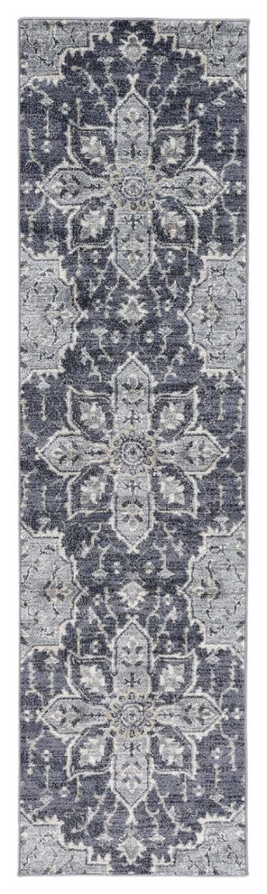 Jordan Eva Runner, Purple, 2'7" x 10", Medallion
