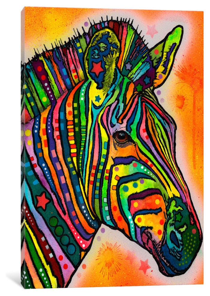 "Zebra" Wrapped Canvas Art Print, 18x12x1.5
