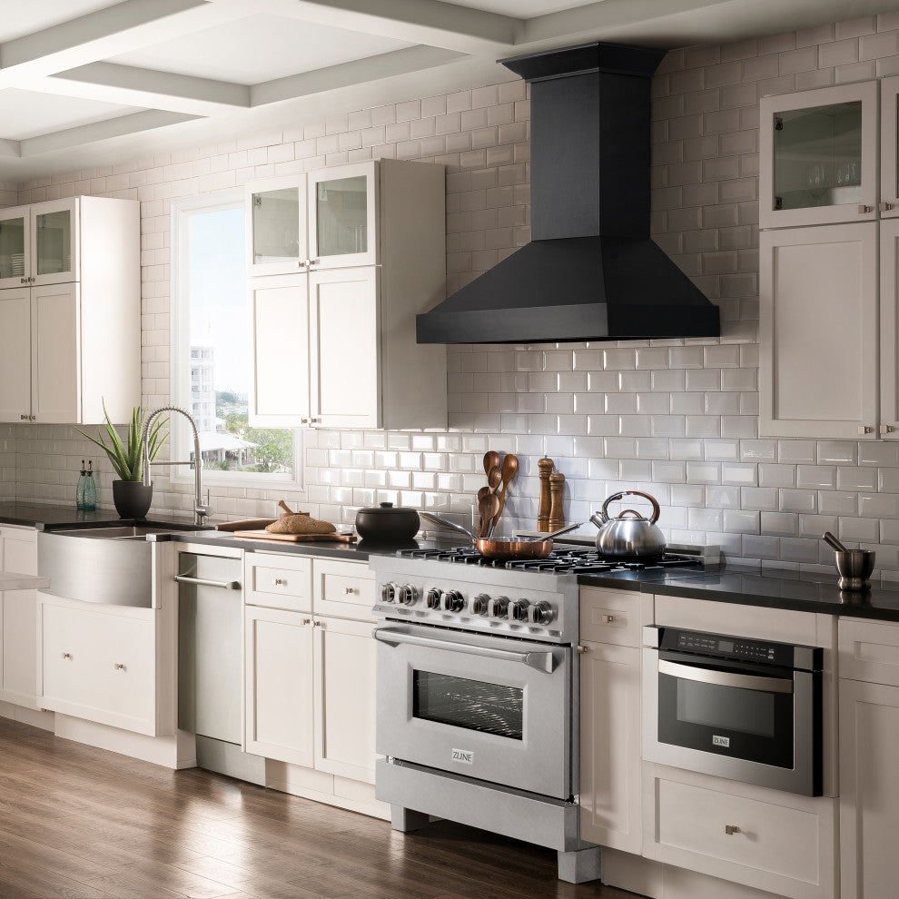 ZLINE 36" Dual Fuel Range With Griddle, Fingerprint Resistant Stainless Steel