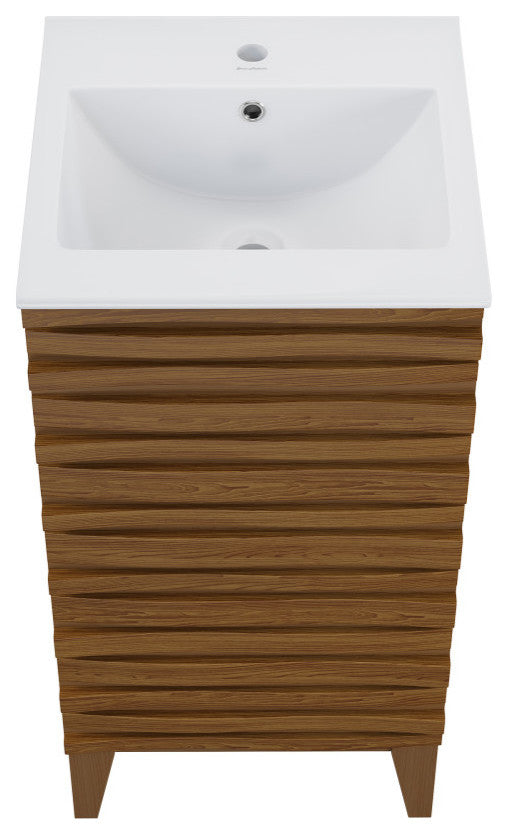 Cascade 18" Bathroom Vanity, Walnut