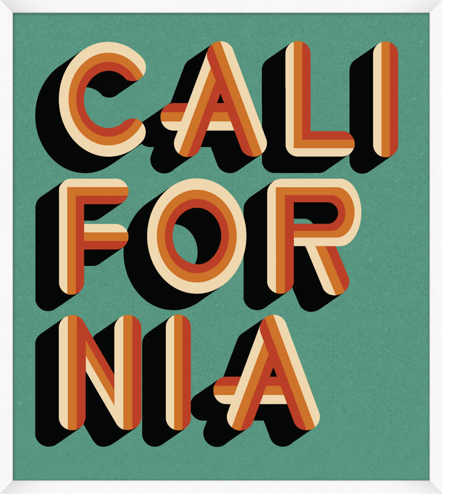 California Teal & Orange, Giclee Reproduction Artwork
