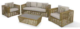 Renava Ko Tao Outdoor Beige + Wicker Sofa