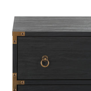 Safavieh Galio 3-Drawer Chest, Black/Gold