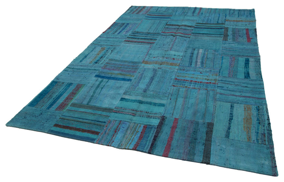 Rug N Carpet - Handmade Anatolian 6' 8'' x 10' 1'' Unique Patchwork Kilim Rug
