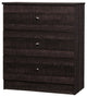 Decon Modern Espresso Brown Wood 3-Drawer Storage Chest