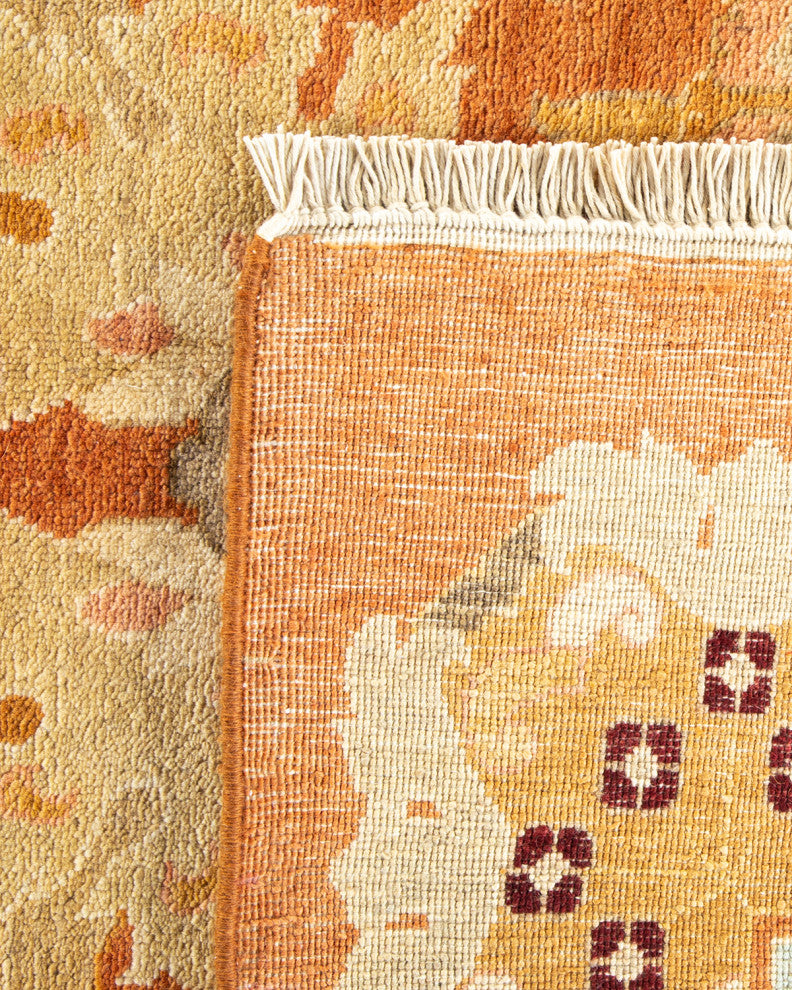 Eclectic, One-of-a-Kind Hand-Knotted Area Rug Brown, 10'2"x15'10"