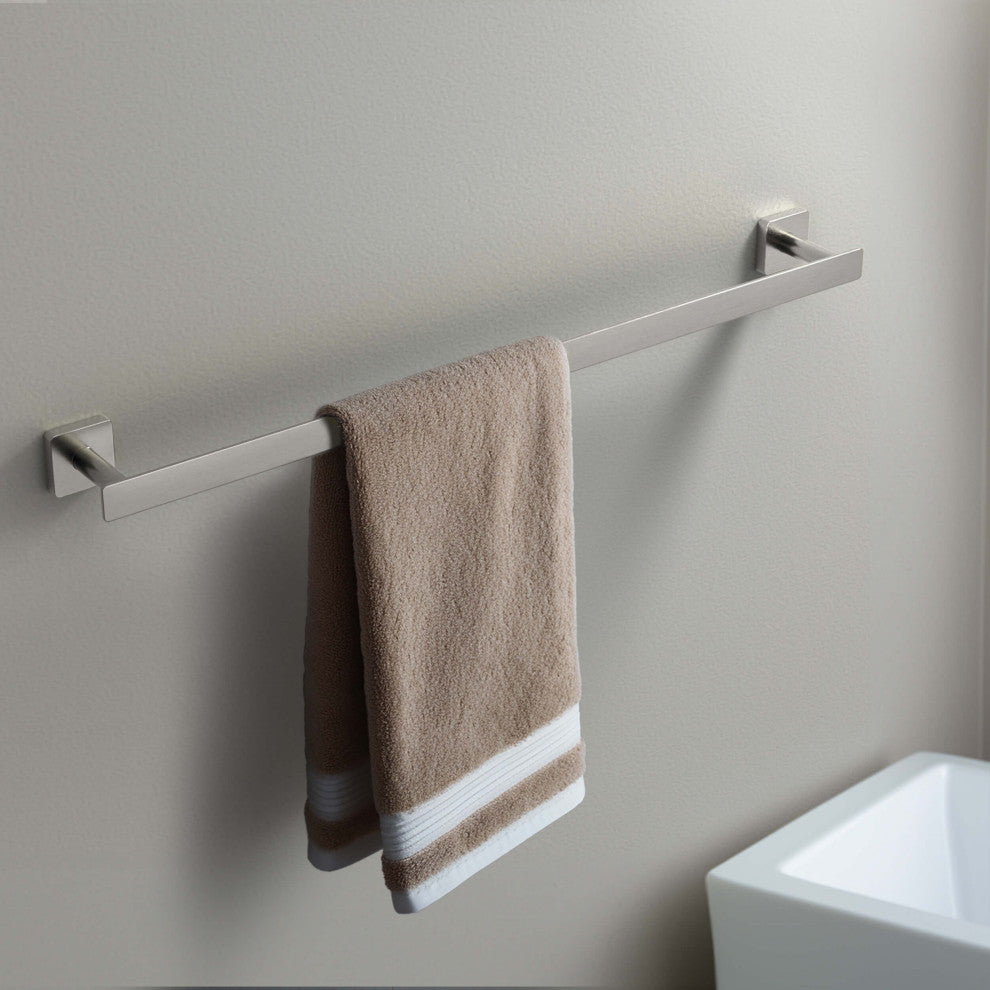 Blaze 24 inch Bathroom Towel Bar, Brushed Nickel