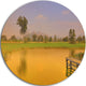 Wetland Of Nam Sang Wai Orange, Seascape Disc Metal Wall Art, 36"