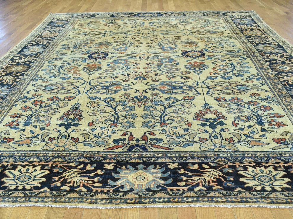 Consigned 9'4"x11'10" Handmade  Persian Lilahan Mint Cond Full Pile Rug