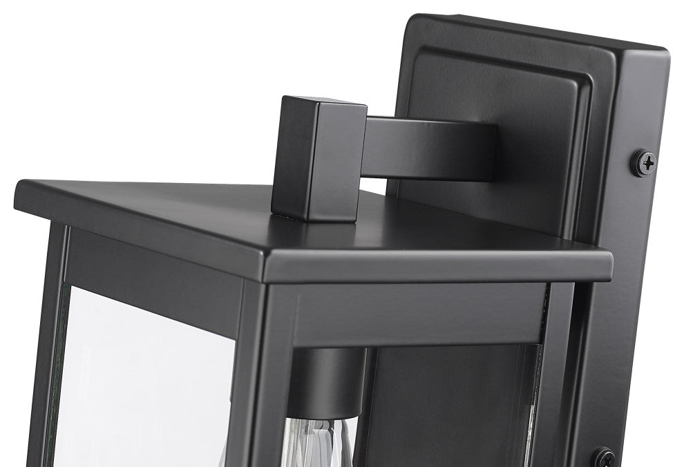 1 Light 7 in. Powder Coated Black Outdoor