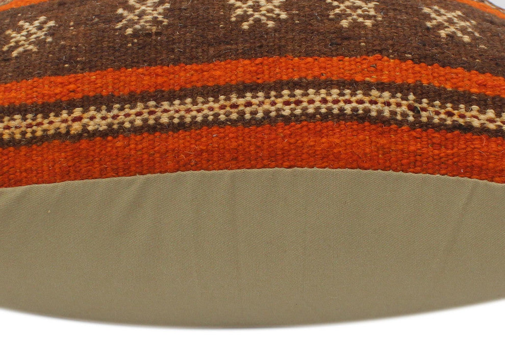 Vintage Antique Turkish Cherry Hand Woven Kilim Pillow
